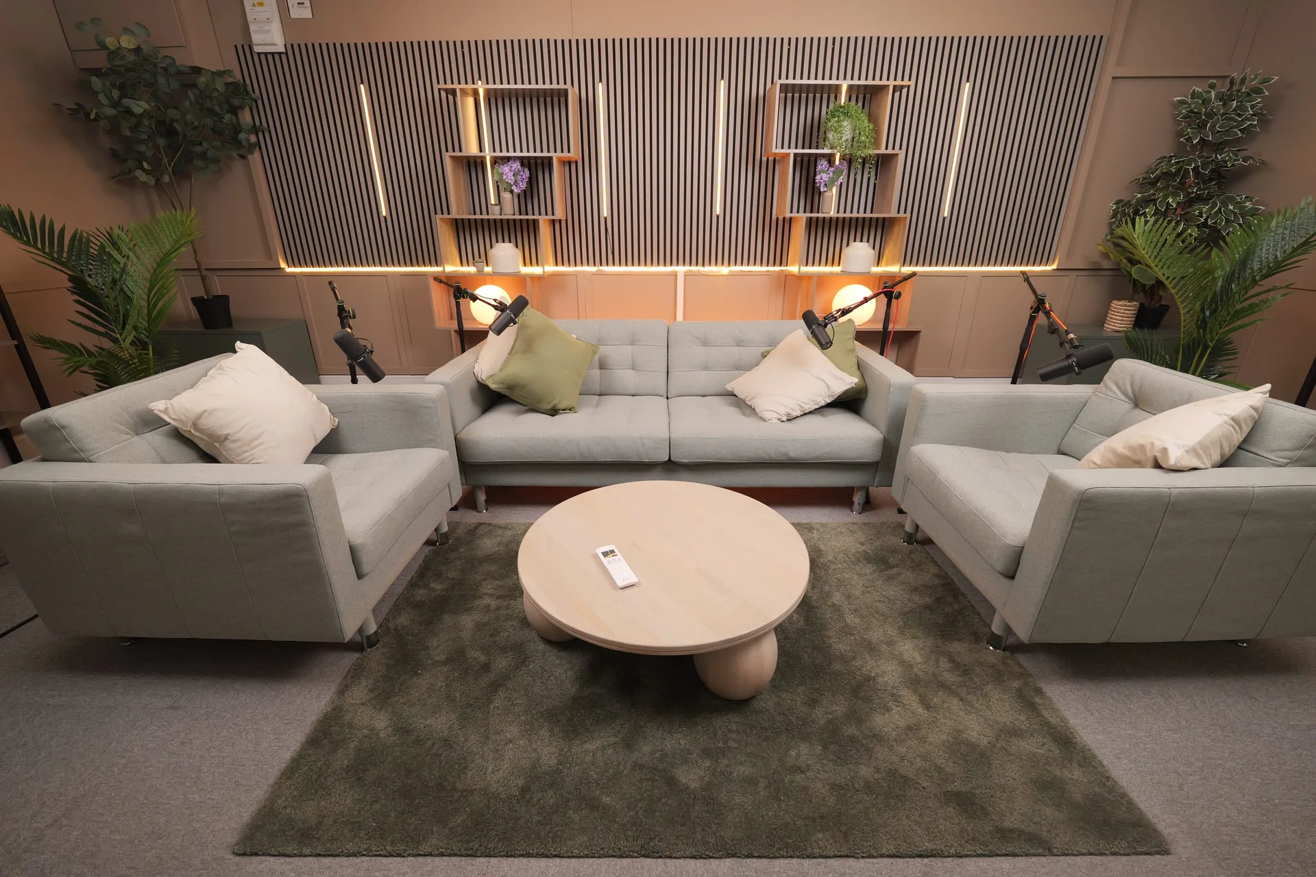 Studio 2 podcast set at Myriad Studios, view 1 of 8