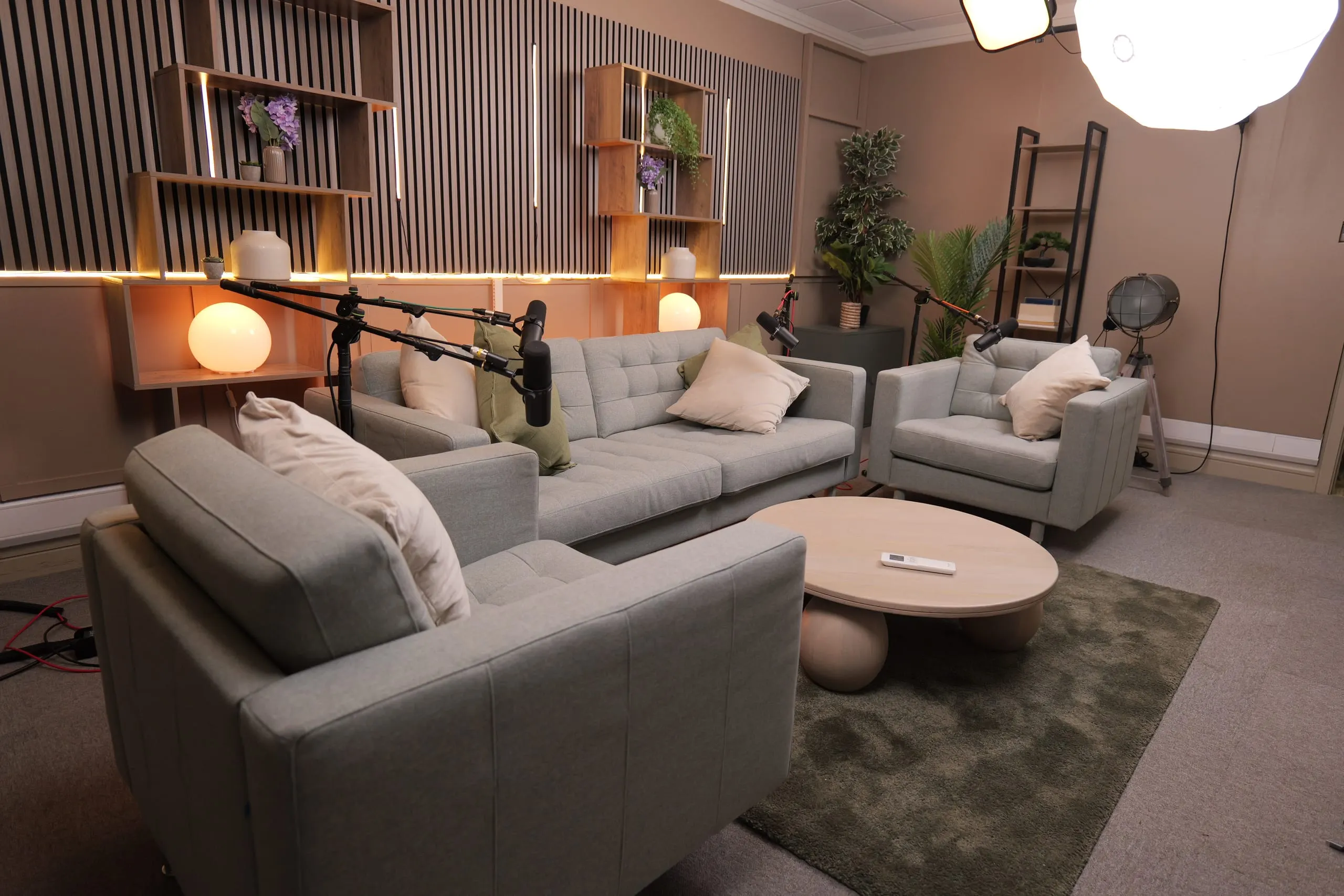 Studio 2 podcast set at Myriad Studios, view 3 of 8