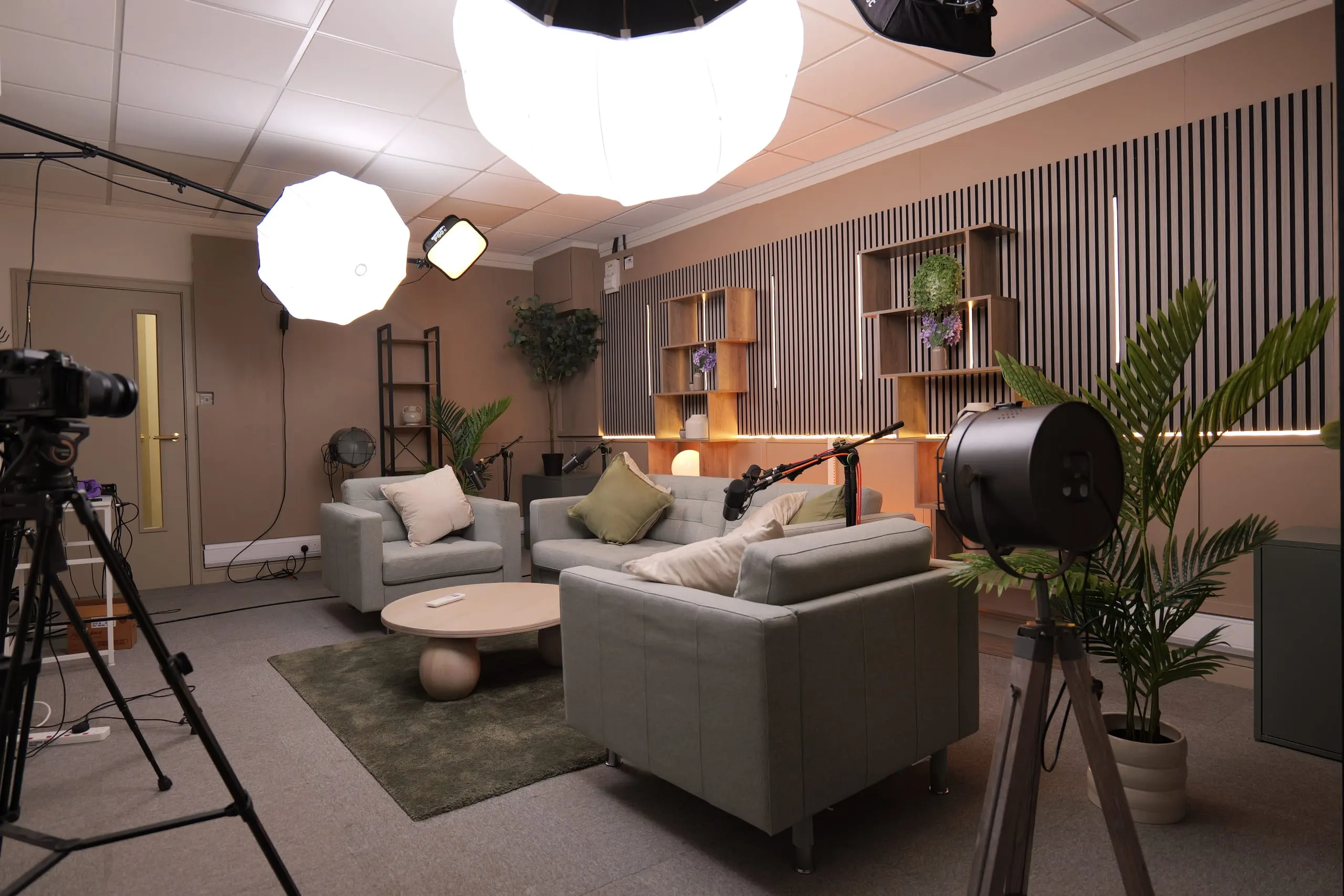 Studio 2 podcast set at Myriad Studios, view 7 of 8
